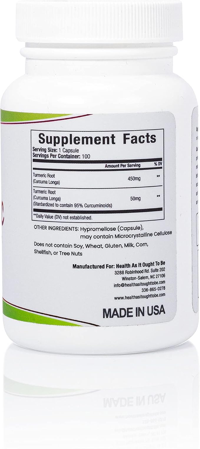 Fresh Turmeric 500mg - 100 Capsules