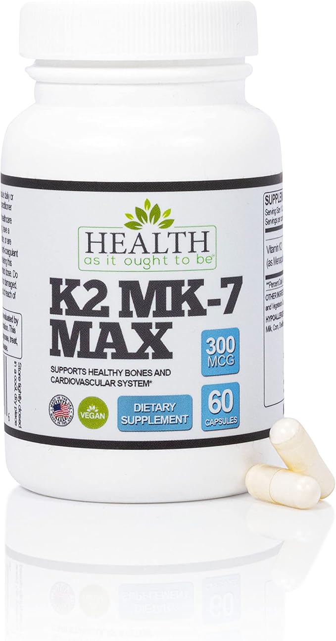 Vitamin K2 Mk-7 Max 300 Mcg - 60 Capsules