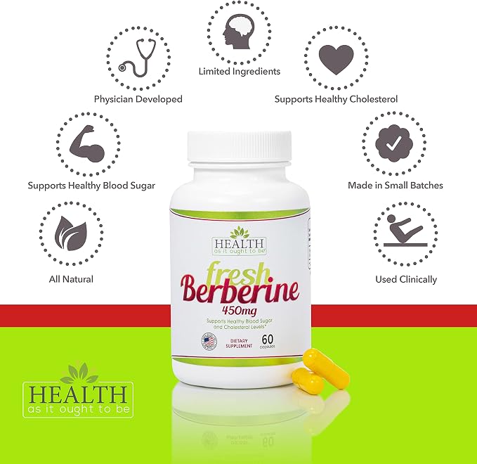 Fresh Berberine 450mg - 60 Capsules