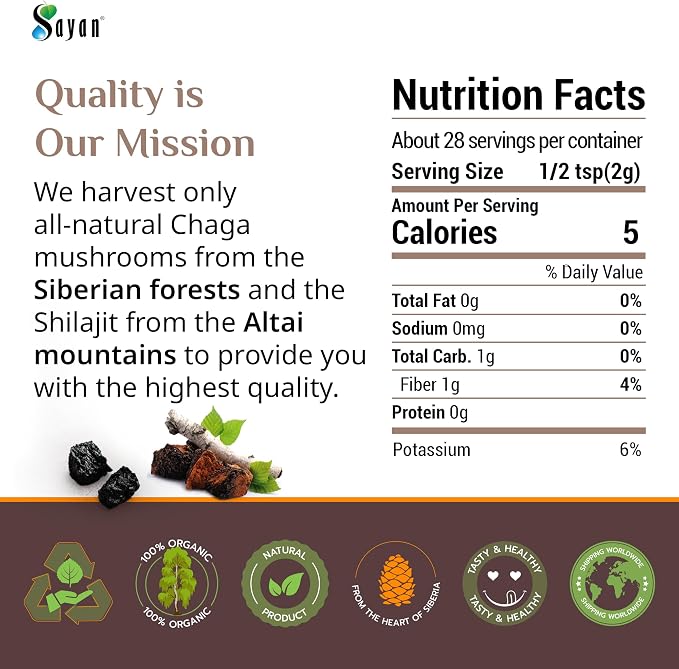Chaga Extract + Shilajit