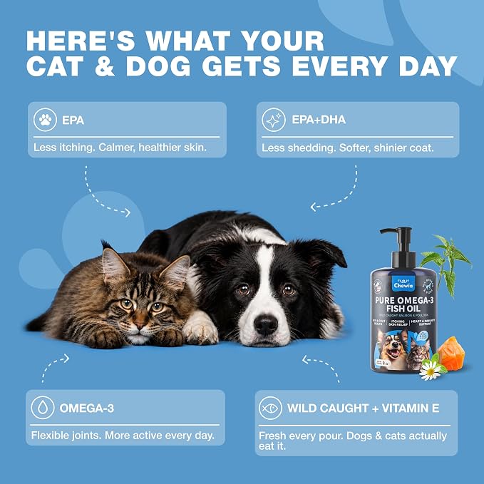 8 Fl Oz Fish Oil for Dogs and Cats