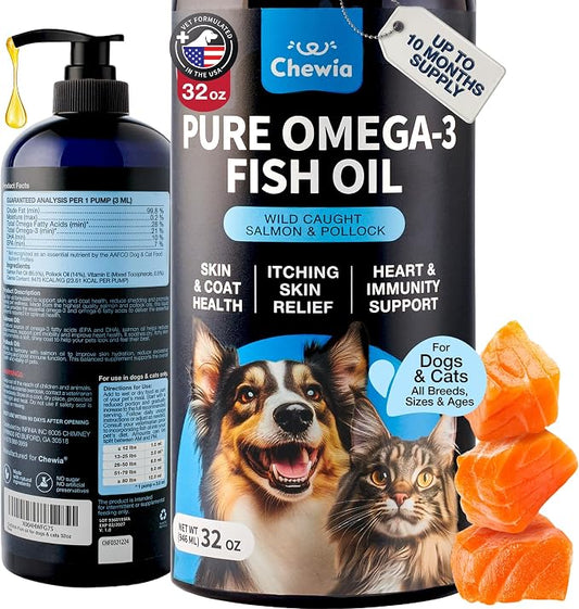 32 Fl Oz Fish Oil for Dogs and Cats