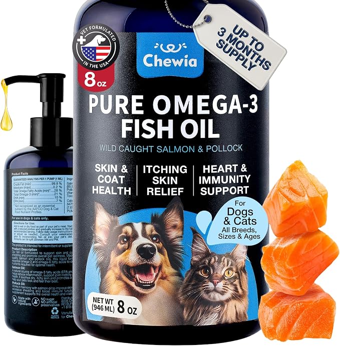 8 Fl Oz Fish Oil for Dogs and Cats